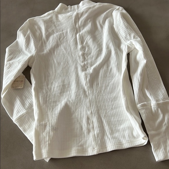NWT White Long Sleeve Ribbed Top by Intimately by Free People in size L - Picture 9 of 9